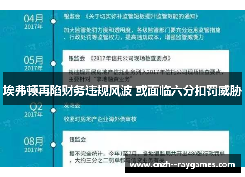 埃弗顿再陷财务违规风波 或面临六分扣罚威胁